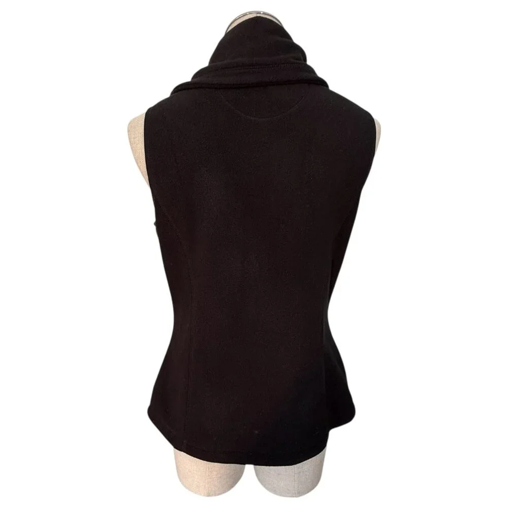 Calvin Klein Performance Fleece Vest Woman’s Black Size Small Zipper Winter - Picture 4 of 12